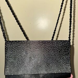 Lulu Townsend Black Studded Crossbody Bag